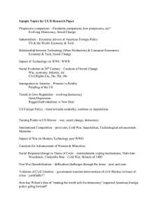 Sample Topics for US II Research Paper  Evolving Democracy, Social Change