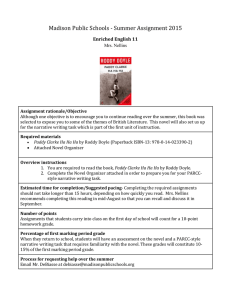 Madison Public Schools - Summer Assignment 2015 Enriched English 11