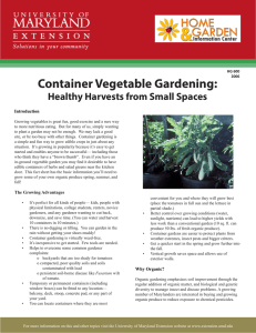 Container Vegetable Gardening: Healthy Harvests from Small Spaces Introduction