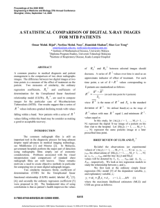 A STATISTICAL COMPARISON OF DIGITAL X-RAY IMAGES FOR MTB PATIENTS
