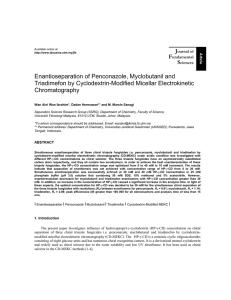 Enantioseparation of Penconazole, Myclobutanil and Triadimefon by Cyclodextrin-Modified Micellar Electrokinetic