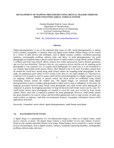 DEVELOPMENT OF MAPPING PROCEDURES USING DIGITAL IMAGERY DERIVED