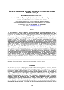 Dehydroaromatization of Methane in the Absence of Oxygen over Modified Kusmiyati*