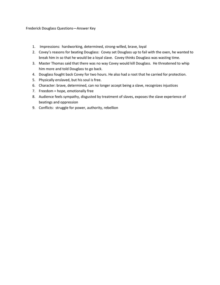 narrative of the life of frederick douglass study guide pdf answers