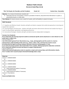   Madison Public Schools   R.E.A.C.H Unit Plan 15‐16 