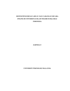 SISTEM PENGURUSAN ADUAN  DAN CADANGAN SECARA INDONESIA