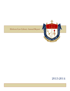 2013-2014 Ehrhorn Law Library Annual Report