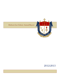 2012-2013 Ehrhorn Law Library Annual Report