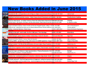 New Books Added in June 2015