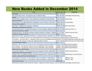 New Books Added in December 2014