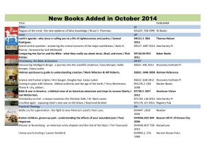 New Books Added in October 2014