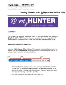 Getting Started with @MyHunter (Office365) Overview