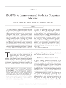 SNAPPS: A Learner-centered Model for Outpatient Education