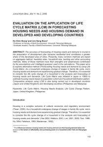 EVALUATION ON THE APPLICATION OF LIFE CYCLE MATRIX (LCM) IN FORECASTING