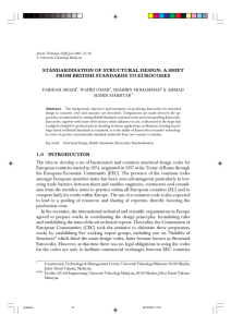 STANDARDISATION OF STRUCTURAL DESIGN: A SHIFT FROM BRITISH STANDARDS TO EUROCODES