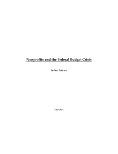 Nonprofits and the Federal Budget Crisis  By Bob Boisture July 2013