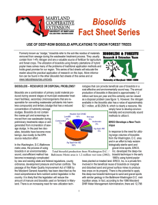 Biosolids Fact Sheet Series