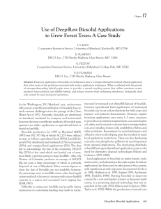 17 Use of Deep-Row Biosolid Applications
