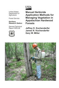 Manual Herbicide Application Methods for Managing Vegetation in Appalachian Hardwood