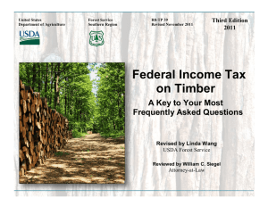 Federal Income Tax on Timber A Key to Your Most