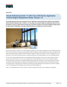 Oracle E-Business Suite 11i with Cisco ACE Series Application