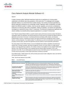 Cisco Network Analysis Module Software 4.0