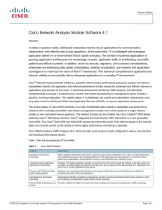 Cisco Network Analysis Module Software 4.1