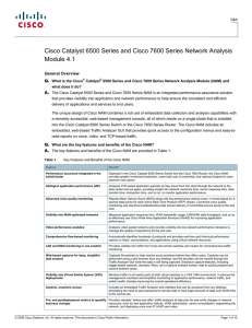 Cisco Catalyst 6500 Series and Cisco 7600 Series Network Analysis Q.