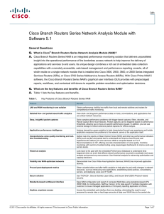 Cisco Branch Routers Series Network Analysis Module with Software 5.1 General Questions Q.