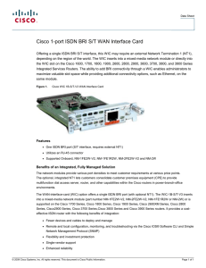 Cisco 1-port ISDN BRI S/T WAN Interface Card