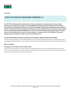 CISCO PIX DEVICE MANAGER VERSION 4.1