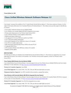 Cisco Unified Wireless Network Software Release 3.2