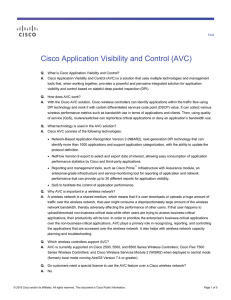 Cisco Application Visibility and Control (AVC)