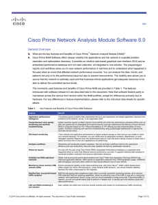 Cisco Prime Network Analysis Module Software 6.0 General Overview