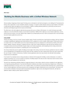 Building the Mobile Business with a Unified Wireless Network