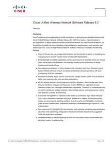 Cisco Unified Wireless Network Software Release 5.0 Overview