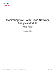 Monitoring VoIP with Cisco Network Analysis Module White Paper