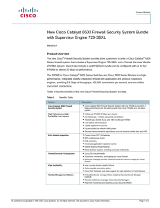 New Cisco Catalyst 6500 Firewall Security System Bundle  Product Overview