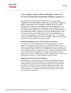 Cisco Adaptive Security Device Manager Version 5.2F