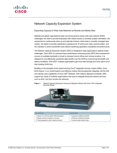 Network Capacity Expansion System