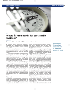 S Where is ‘true north’ for sustainable business? Sustainability