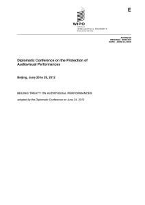 E Diplomatic Conference on the Protection of Audiovisual Performances