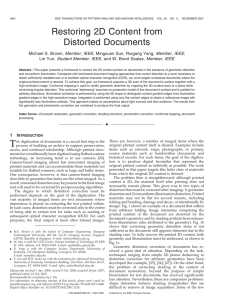 Restoring 2D Content from Distorted Documents