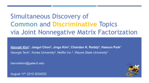 Simultaneous Discovery of and Topics via Joint Nonnegative Matrix Factorization