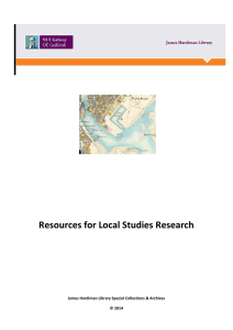 Resources for Local Studies Research  © 2014
