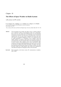 Chapter 10 The Effects of Space Weather on Radio Systems