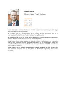 Alistair Heslop Director, Ideas People Business
