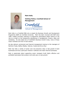 Mark Kelly Visiting Fellow, Cranfield School of Management