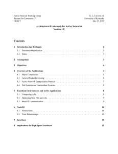 Active Network Working Group K. L. Calvert, ed. Request for Comments: ??