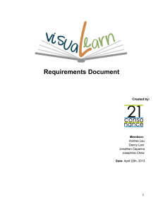 Requirements Document                                                                      Created by: Members: Date: 